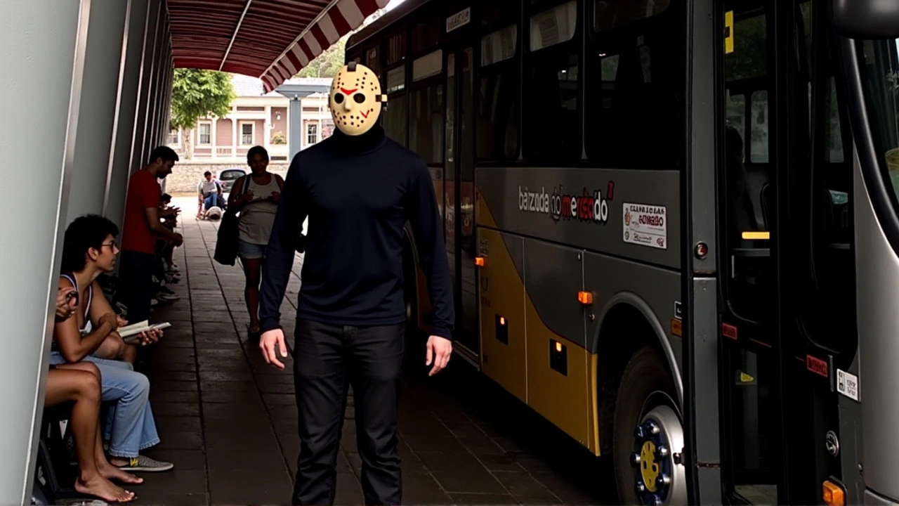 Jason Voorhees é Visto Esperando Ônibus na Sexta-Feira 13 na Baixada do Mercado