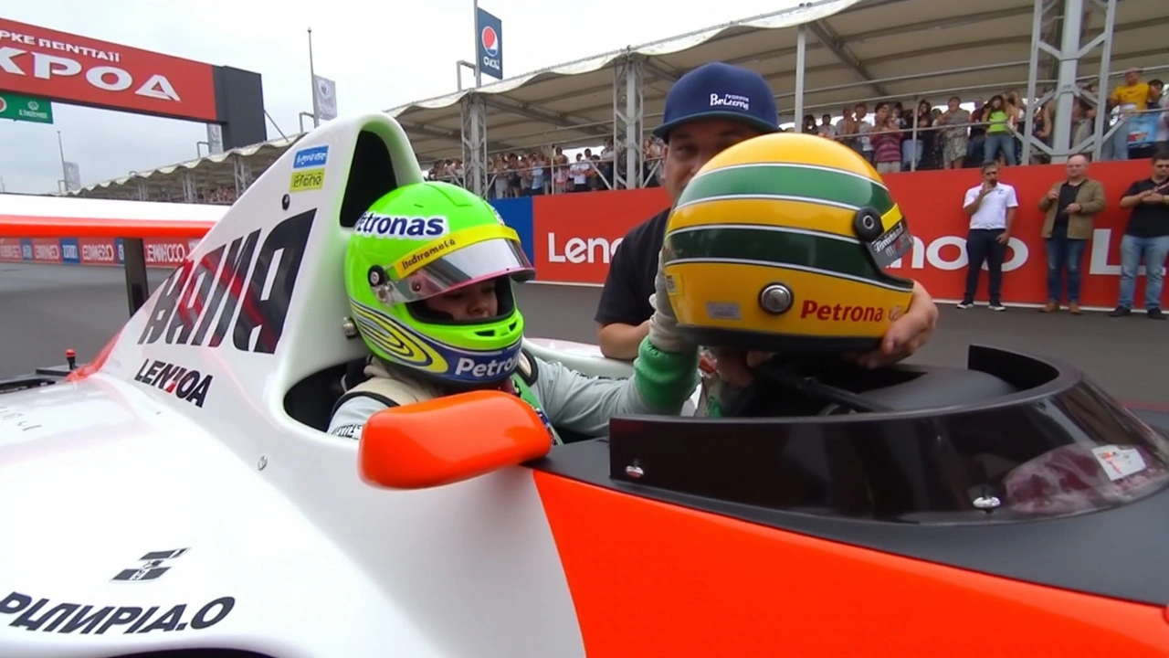 Lewis Hamilton emociona fãs ao homenagear Ayrton Senna em Interlagos