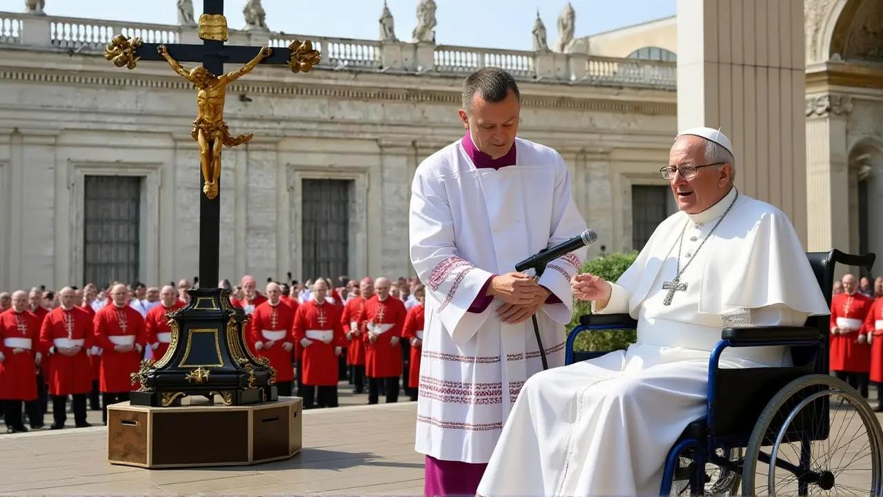 Papa Francisco aparece na Páscoa 2025 apesar de infecção respiratória